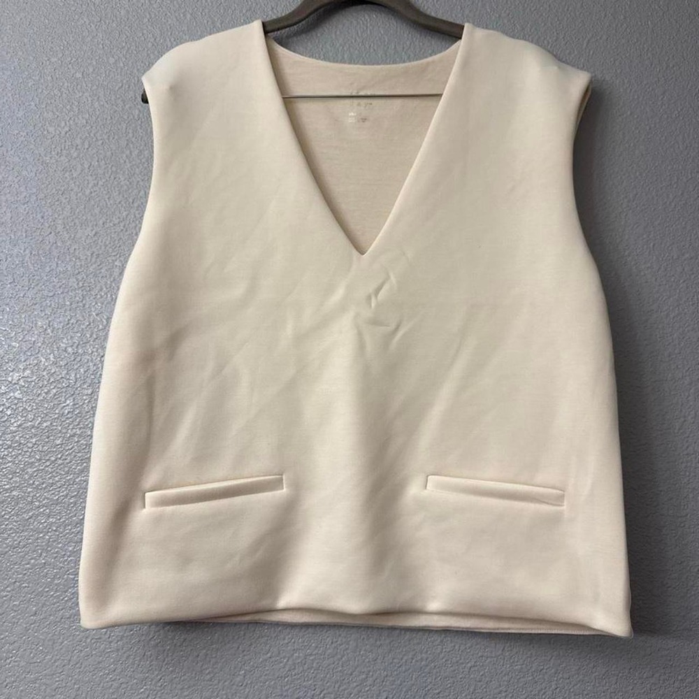 A New Day Women's  Cream Short Sleeved Vest Top